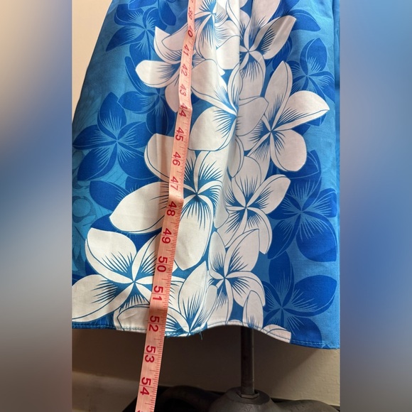 Royal Creations Blue Hawaiian MuuMuu Maxi Dress Size Small - Picture 8 of 9